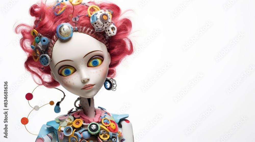 Fototapeta premium A doll with avantgarde features and stateoftheart accessories