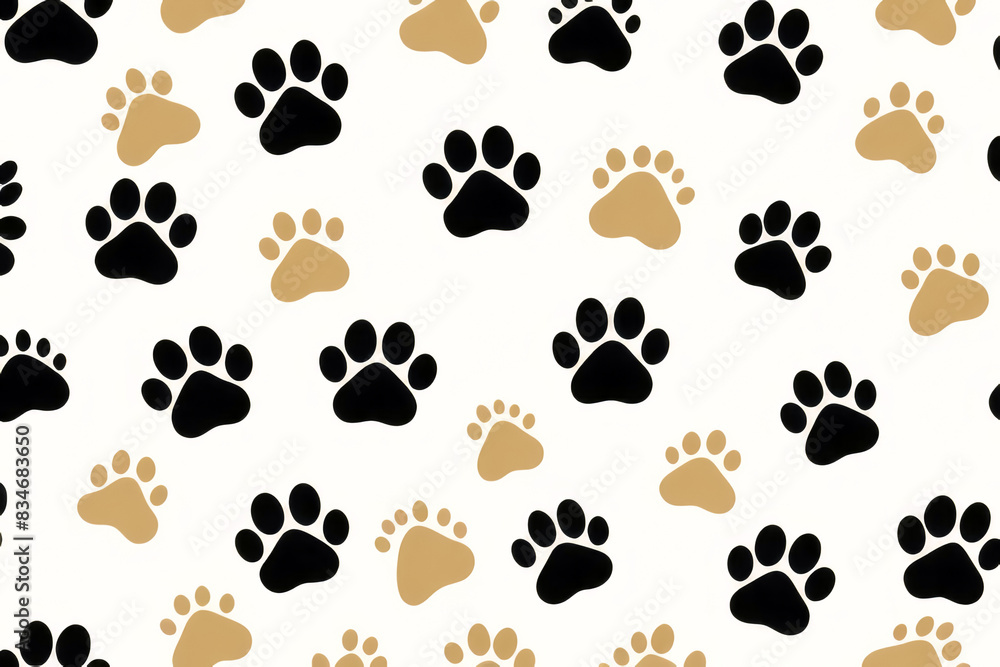 Fototapeta premium footprints paw pattern 