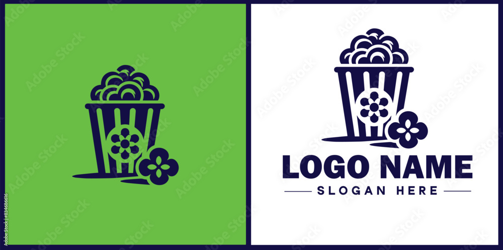 popcorn icon Popping corn Popped corn flat logo sign symbol editable vector popcorn icon Popping corn Popped corn flat logo sign symbol editable vector