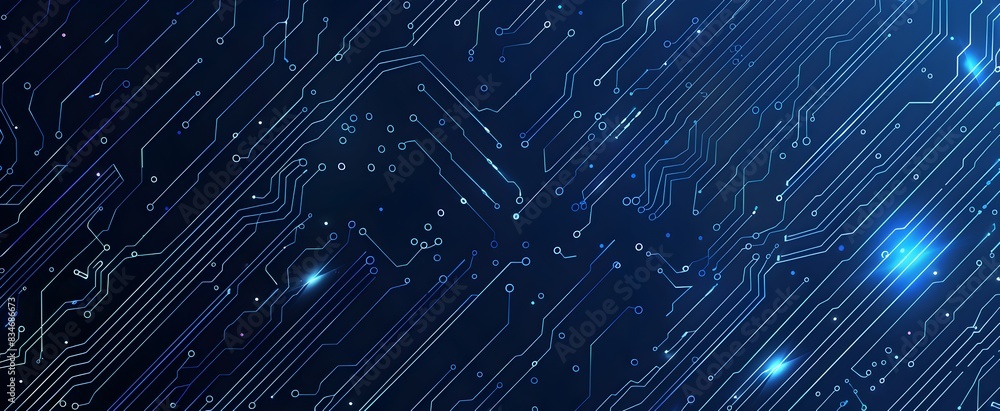 Abstract blue circuit board background vector presentation design with dots and lines, technology banner concept for business on dark background
Abstract blue circuit board background vector presentation design with dots and lines, technology banner concept for business on dark background