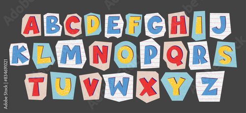 Magazine Collage Letter Scrapbook Set