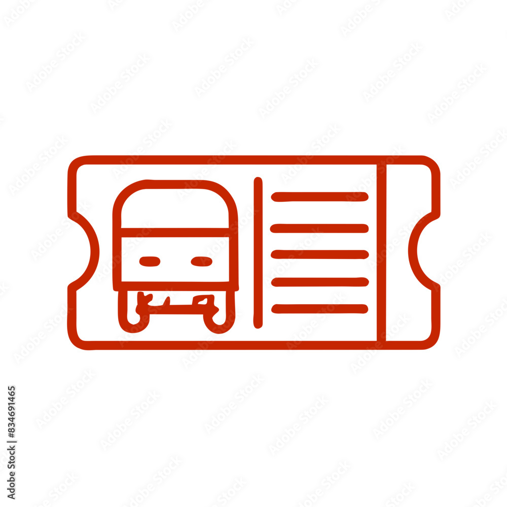 Travel ticket icon