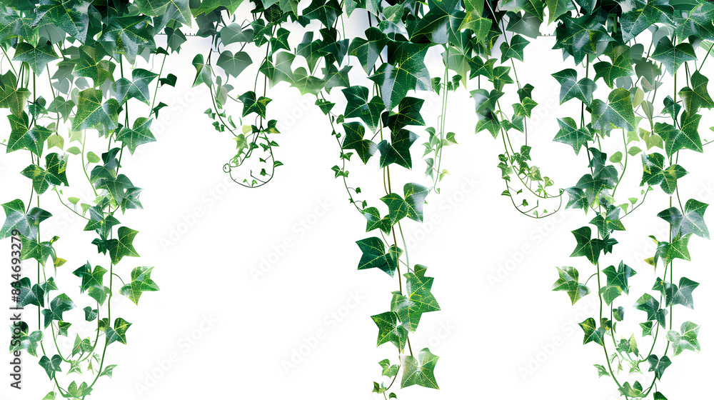 Jungle vines flowing on white background Jungle vines flowing on white background