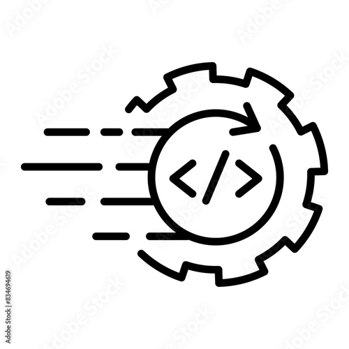 An icon representing the rapid changes in the IT market.