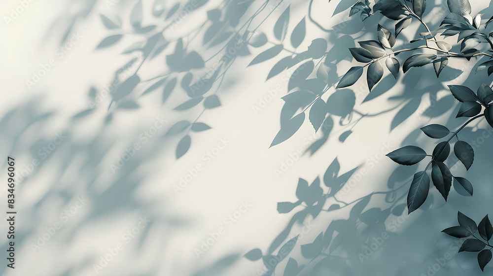 Minimalistic light background with blurred foliage shadow on a white wall. Beautiful background for presentation Minimalistic light background with blurred foliage shadow on a white wall. Beautiful background for presentation