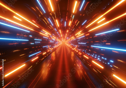 Flash neon and light. Technology, network concept