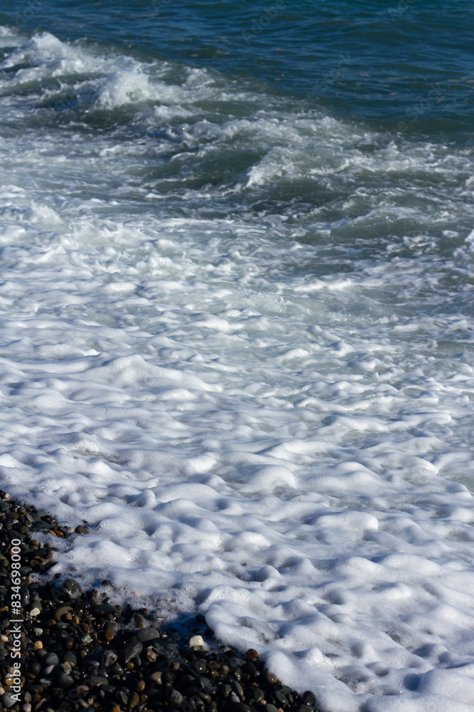 Sea wave crashing on the shore Sea wave crashing on the shore