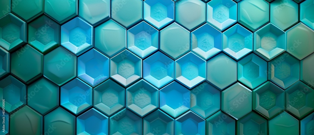 Naklejka premium pattern, hexagon, texture, honeycomb, design, vector, wallpaper, seamless, geometric, illustration, hexagonal, shape, backdrop, metal, cell, technology, grid, tile, light, blue, business, structure, 