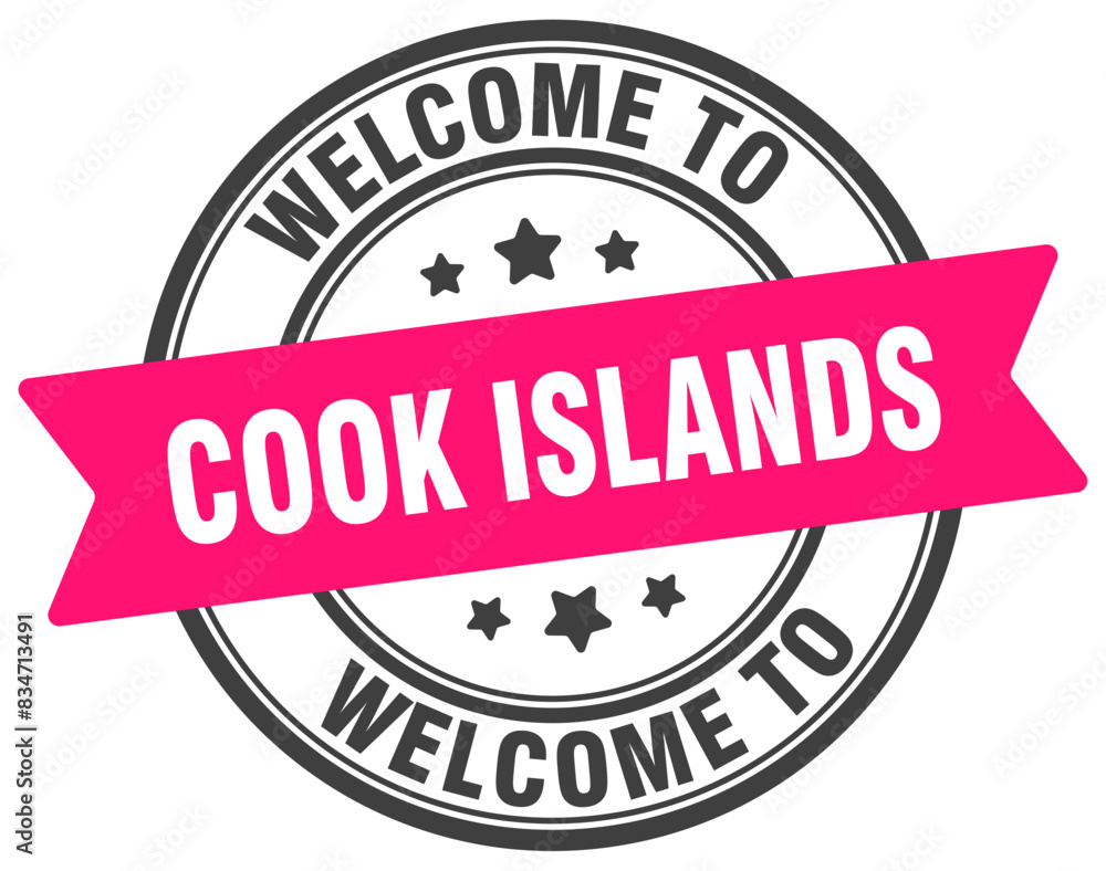 Welcome to Cook Islands stamp. Cook Islands round sign