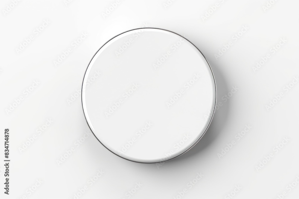 Badge Mockup isolated on white background. Isolated Circular Pin Badge ...