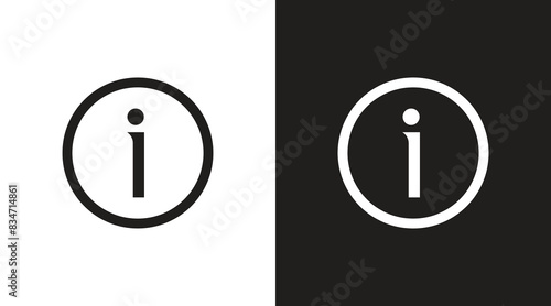 information icon black and white vector