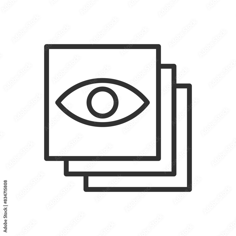 Visible layers, linear icon, transparency. Line with editable stroke Visible layers, linear icon, transparency. Line with editable stroke