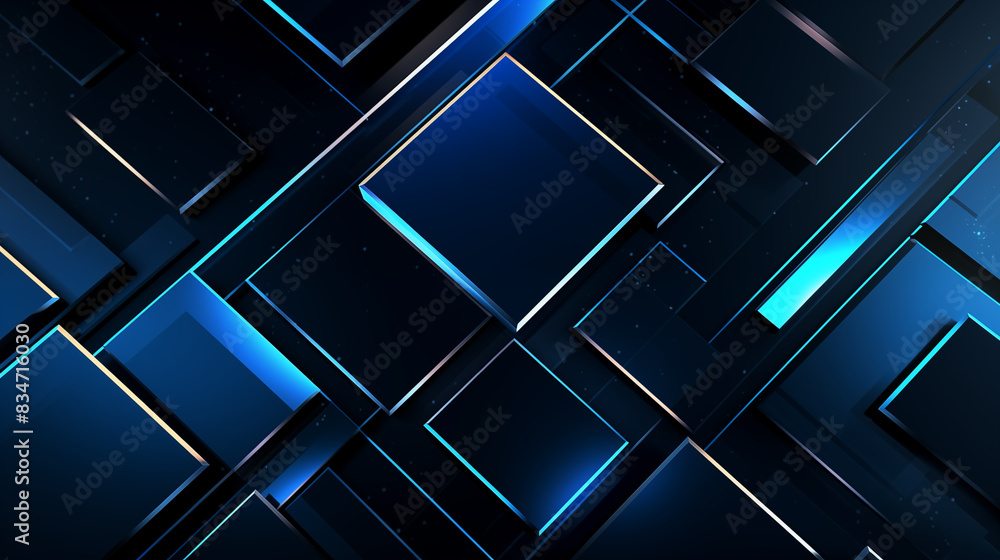 Blue-Tech Geometry: Abstract Background with Futuristic Shapes Blue-Tech Geometry: Abstract Background with Futuristic Shapes