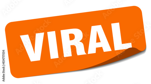 viral sticker. viral label