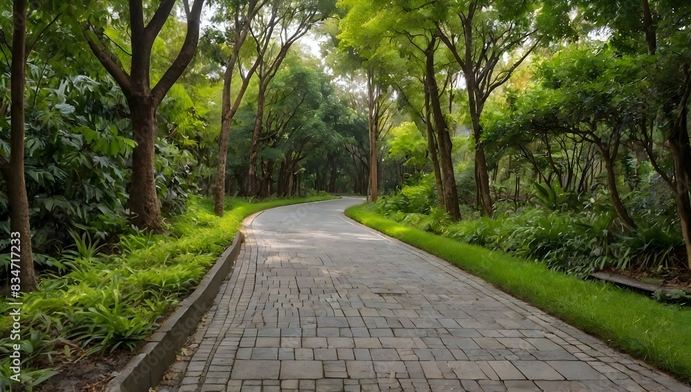 Nature outdoor park and street road footpath Nature outdoor park and street road footpath