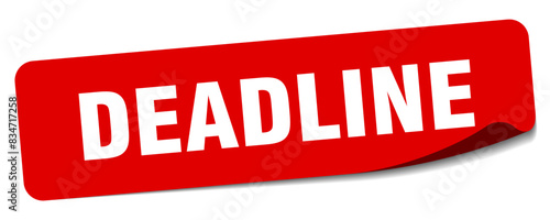 deadline sticker. deadline label