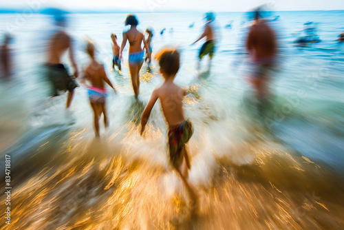 A mixed group of children a...