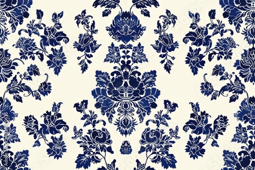 This seamless pattern combines classic patterns.