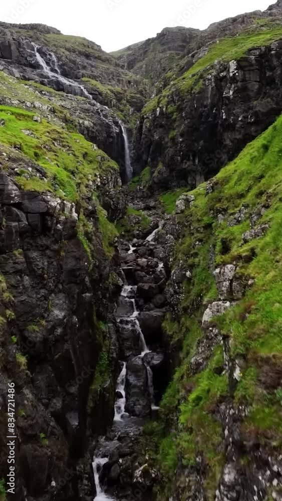 Aerial view of beautiful Faroe islands landscape Aerial view of beautiful Faroe islands landscape