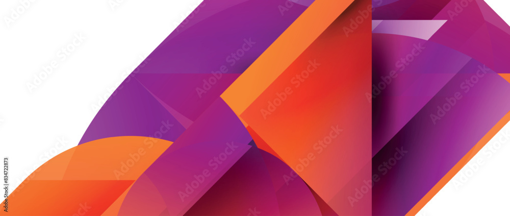 Geometric fusion - abstract harmony of triangles and circles in minimalist background design. Shapes and lines design for wallpaper, banner, background, landing page, wall art, invitation, prints Geometric fusion - abstract harmony of triangles and circles in minimalist background design. Shapes and lines design for wallpaper, banner, background, landing page, wall art, invitation, prints