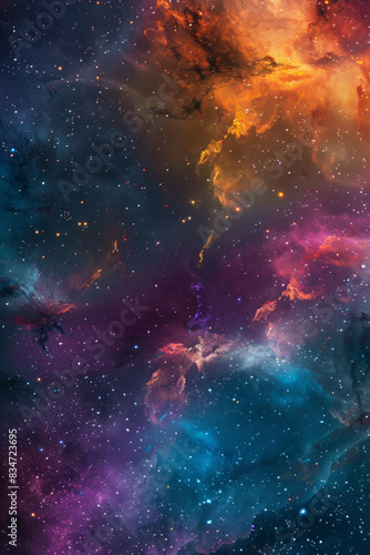 Colorful universe with nebula for background