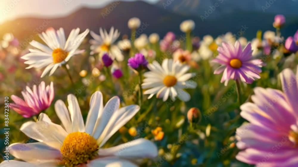winter anemone flower, Seamless looping 4k video animation winter anemone flower, Seamless looping 4k video animation