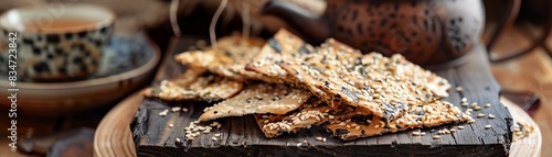 These sesame crackers are the perfect snack