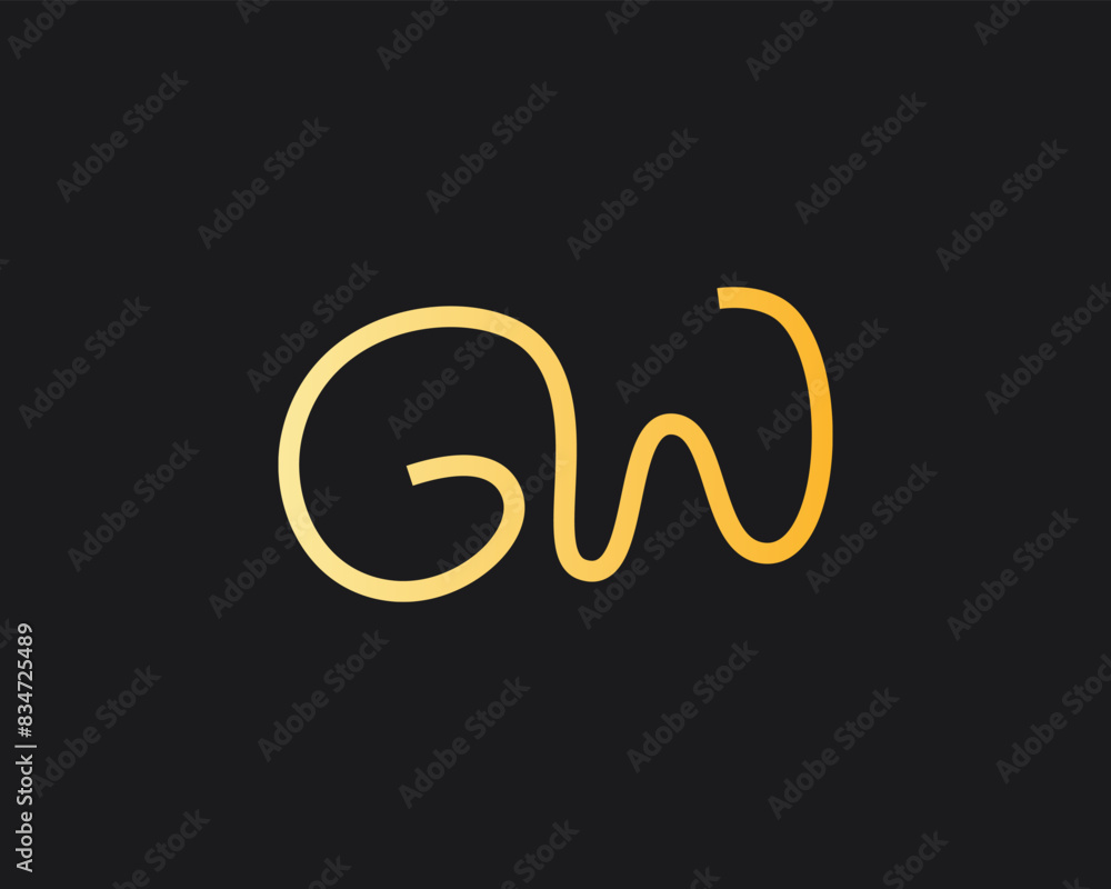 GW logo design template vector design GW logo design template vector design