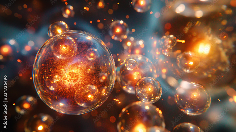 Observing subatomic particles, conceptual image. Observing subatomic particles, conceptual image.