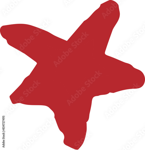 Doodle hand-drawn star