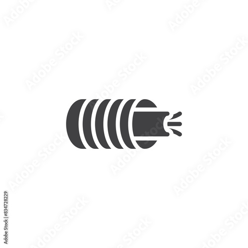Cable conduit vector icon