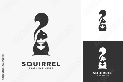 Squirrel animal logo design