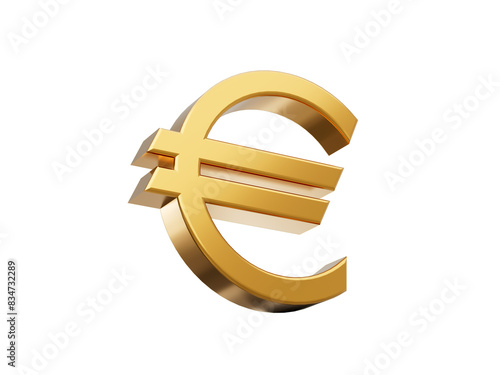 Gold 3d euro sign 3d illustration
