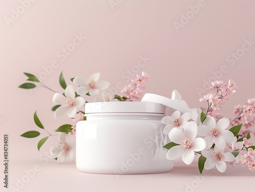 Wallpaper Mural A 3D render of a hair relaxing cream in a jar Torontodigital.ca