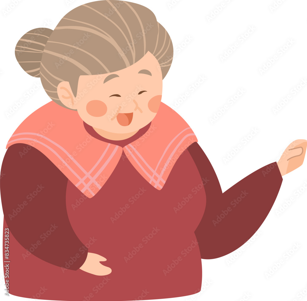 Granny friendly smiling in pink Granny friendly smiling in pink