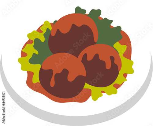 Traditional new year dish braised meat ball