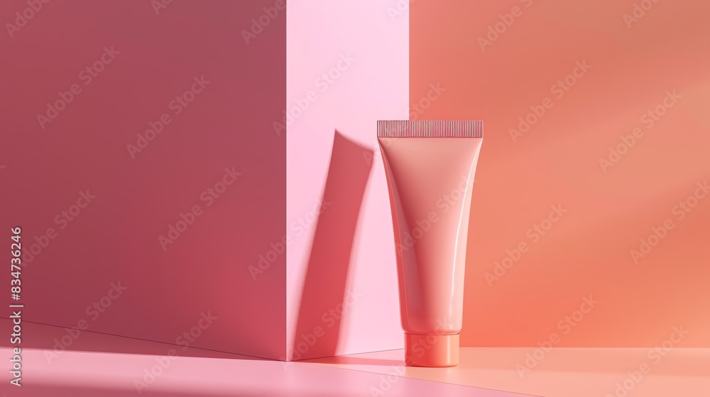 A 3D render of a hair smoothing balm in a tube A 3D render of a hair smoothing balm in a tube
