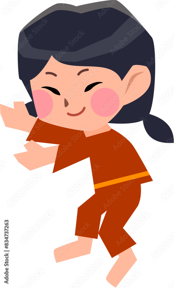 Asian girl hug Asian girl hug