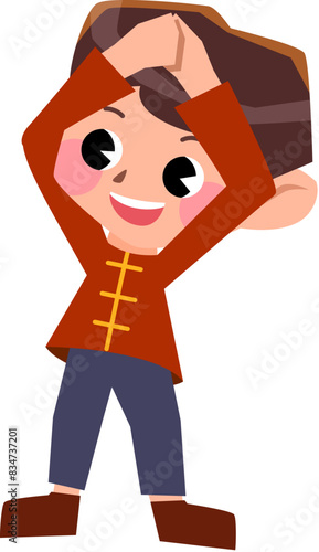 Boy congratulates