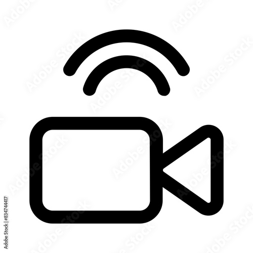 video live stream line icon