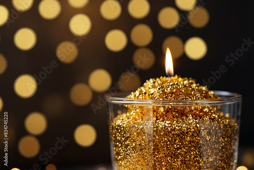 Shiny Golden Sprinkles Background, Luxurious and Festive
