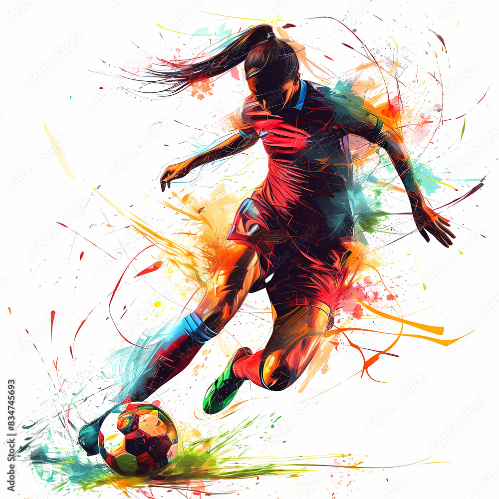 A soccer player 
