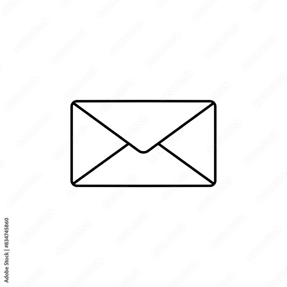 Flat Email icon vector. Mail icon symbol isolated Flat Email icon vector. Mail icon symbol isolated
