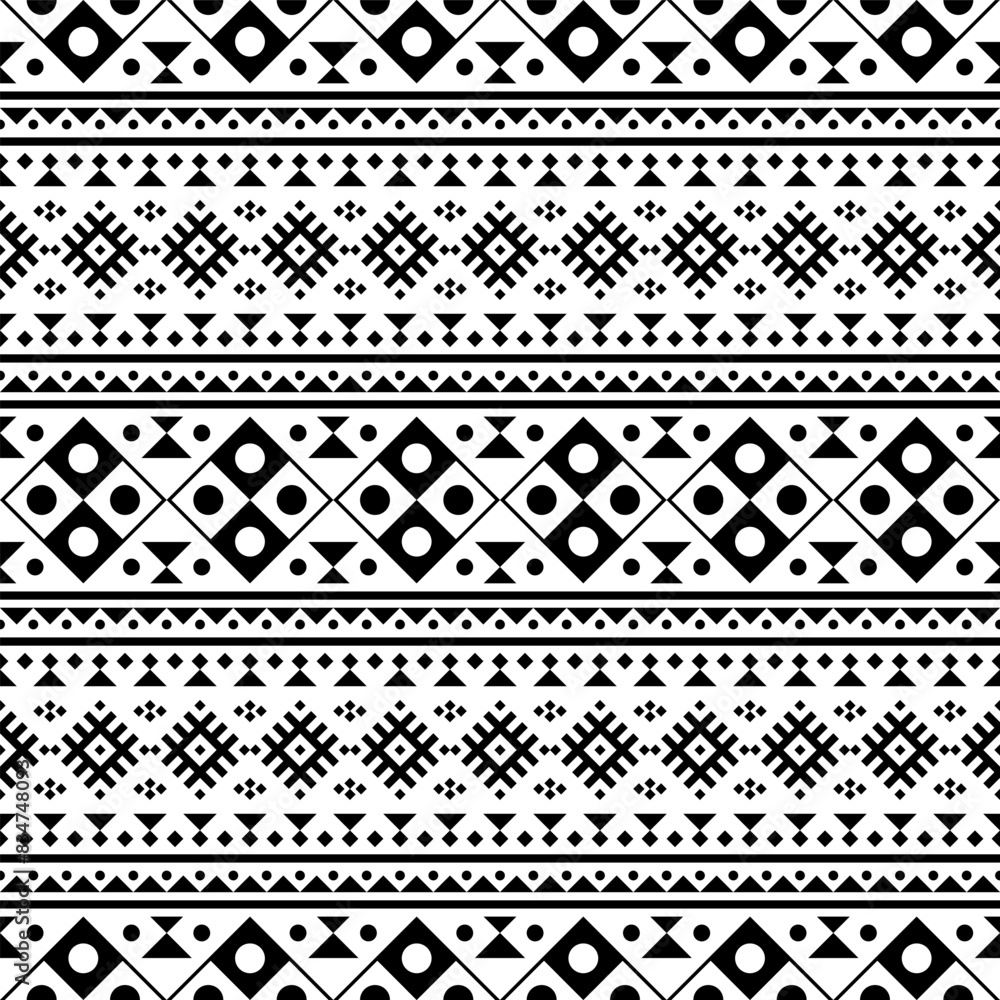 Geometeric seamless ethnic pattern design vector in black white color. Traditional aztec pattern design. Seamless pattern 31052024 Geometeric seamless ethnic pattern design vector in black white color. Traditional aztec pattern design. Seamless pattern 31052024