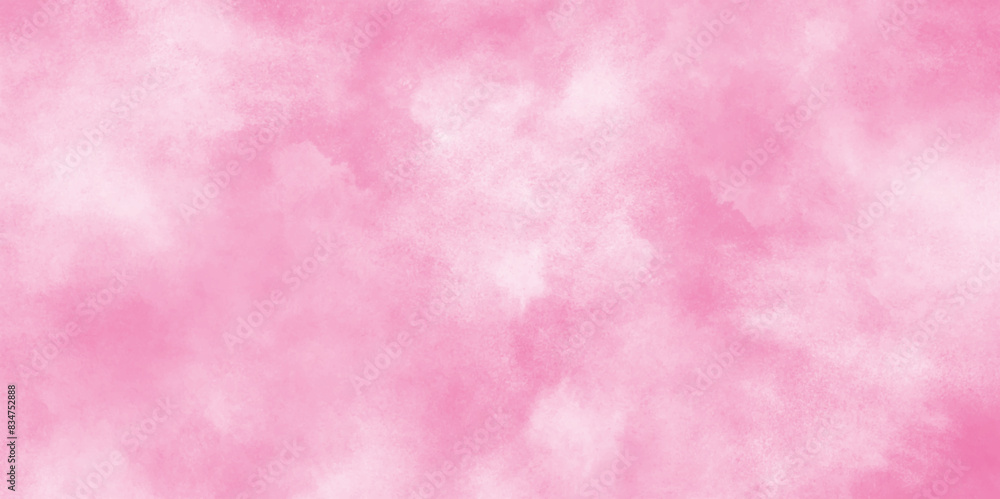 Paint leaks and ombre effects hand painted cloudy pink paper texture, Soft smeared aquarelle painted pink texture, Abstract pink sky background and white clouds on pink canvas. Paint leaks and ombre effects hand painted cloudy pink paper texture, Soft smeared aquarelle painted pink texture, Abstract pink sky background and white clouds on pink canvas.