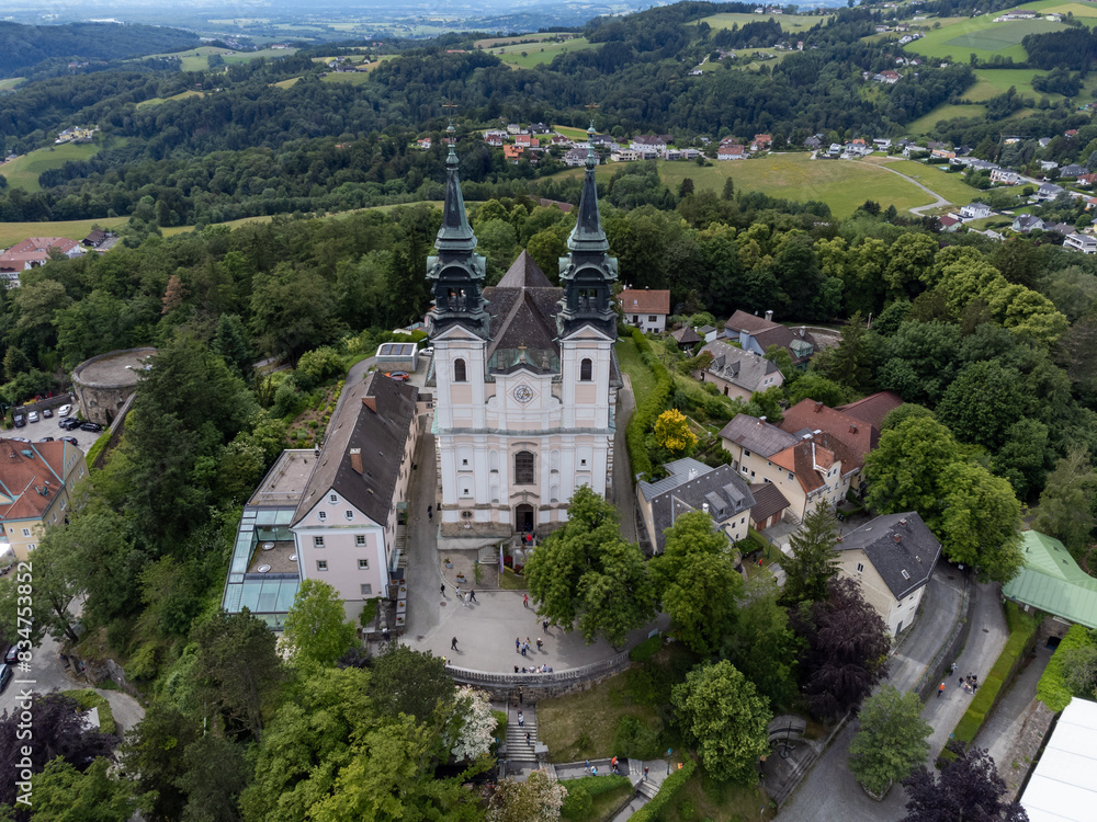 The church on Mount Pöstlingberg in Linz Urfahr The church on Mount Pöstlingberg in Linz Urfahr