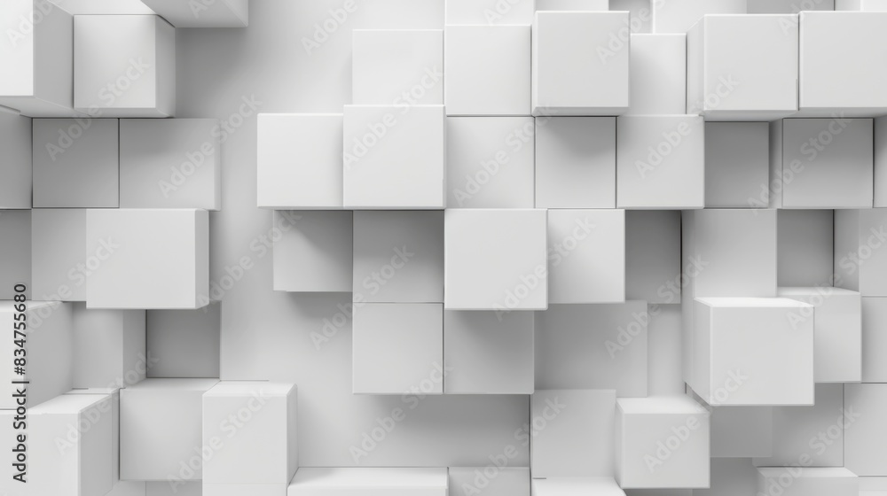 abstract 3d square white technology communication concept background. Random shifted white cube square boxes block background wallpaper banner with copy space abstract 3d square white technology communication concept background. Random shifted white cube square boxes block background wallpaper banner with copy space