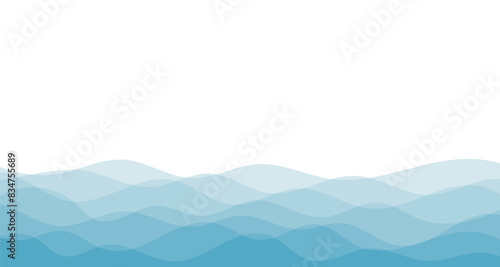 Background vector illustration of blue ocean wave layers