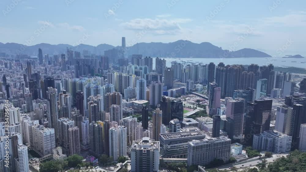 Soar over the bustling streets of Sham Shui Po, witnessing urban renewal projects transforming Hong Kong's densely populated residential and commercial districts Soar over the bustling streets of Sham Shui Po, witnessing urban renewal projects transforming Hong Kong's densely populated residential and commercial districts