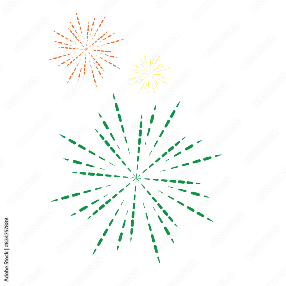 Fototapeta premium Happy Ugadi Firework. New Year's Day of Hindu calendar.